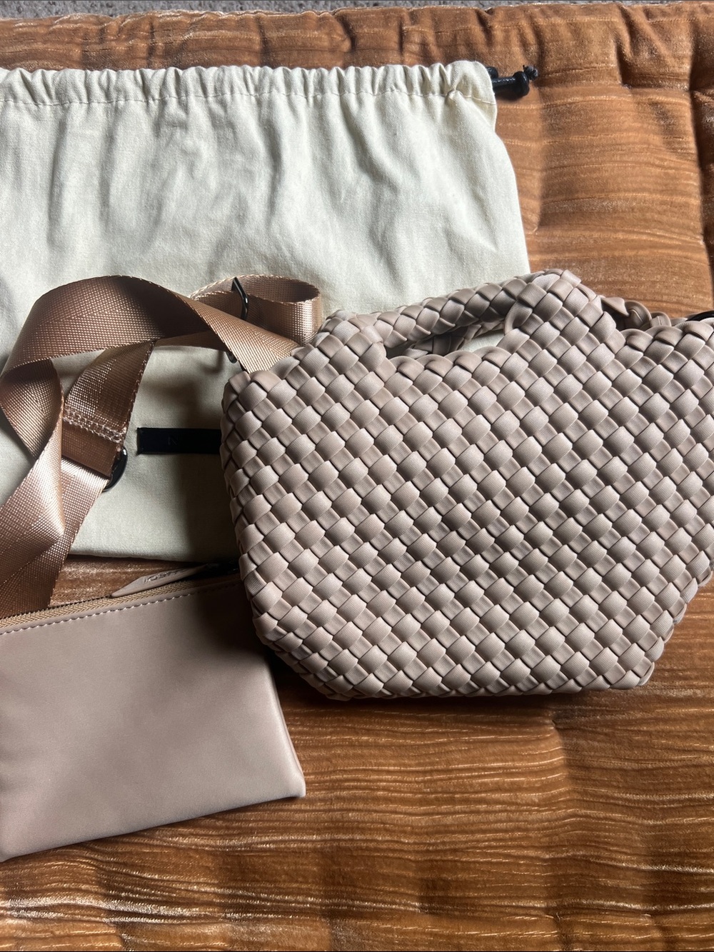 Naghedi St Barths Petit tote- Camel color